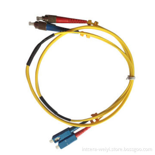 1M 2.0mm FC/PC-SC/PC SM 9/125 DX FlatTwin G657A LSZH Yellow